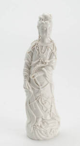 Blanc de Chine Guan Ying standing figure, 20th century.