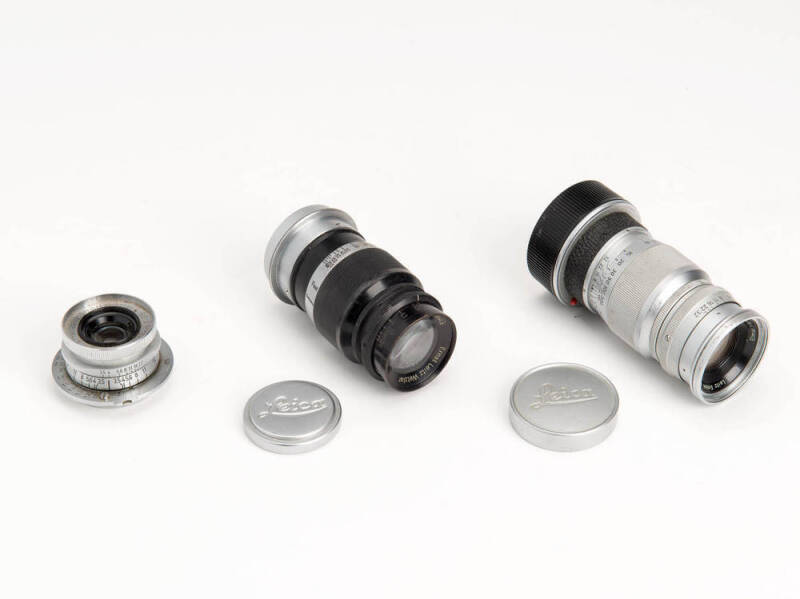 LEITZ (Germany): Leitz screw- and bayonet mount lenses (3).