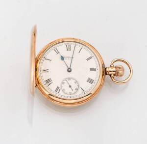 A pocket watch, Waltham, 9ct rose gold. Presented by Oldsmobile Distributers to L. H Ambrose, International Motor Show, Melbourne, 1928