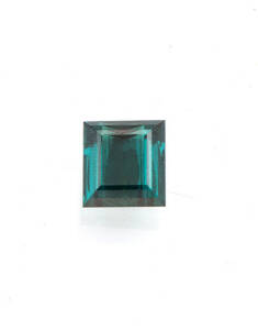 An Indicolite tourmaline, square step cut. Weight 10.30ct