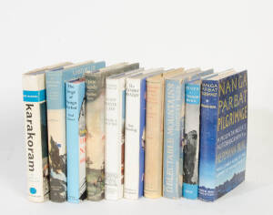 MOUNTAINEERING: A collection of first editions, all with dust jackets; including "Brenva" by Brown [1944]; "The Delectable Mountains" by Busk [1946]; "Mountaineering in the Sierra Nevada" by King [1947]; "Against Switzerland" by Smythe [1947]; "The Unknow
