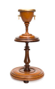 Tasmanian Centre Piece. Huon pine, casuarina, blackwood, King Billy pine & whale bone. Mid 19th century. 56cm