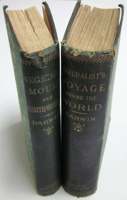 CHARLES DARWIN: "Journal of Researches into the Natural History and Geology of the Countries Visited during the Voyage of H.M.S.'Beagle' round the world, under the Command of Capt. FitzRoy, RN" [London, 1888] & "The formation of Vegetable Mould, through t