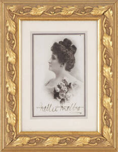 DAME NELLIE MELBA, lovely signature on postcard "Madame Melba", window mounted, framed & glazed, overall 18x23cm.