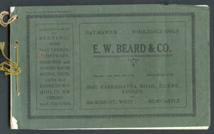 CATALOGUES: E.W.Beard & Co. (Bedding & Furniture); 1899 Savage's Boots (Household Goods & Boots); 1920s Newland Bros Ltd. (Modern Sleeping Equipment) with faults.
