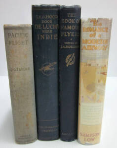 AVIATION: "Pacific Flight - The Story of the Lady Southern Cross" by P.G.Taylor [Sydney, 1935]; "The Book of Famous Flyers" edited by J.A.Mollison [London, 1934]; "The Romance of a Modern Airway" by Harper [London, c1930]; "Door De Lucht Naar Indie" by Va