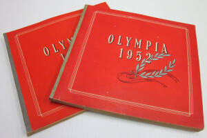 1952 Helsinki, Summer Olympics: "Olympia 1952" published by Informator-Verlag, Frankfurt am Main; Volumes 1 & 2 complete; superb condition.
