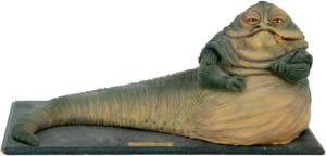 STAR WARS: Jabba The Hutt Maquette figure by Illusive Concepts. Constructed in foam/latex and is a limited edition of 5000 of which this is number 1191. (75 x 35cm)