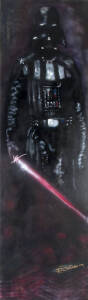 STAR WARS: Artwork - Original Darth Vader painting in life size format on canvas by artist Paul Sullivan (53 x 180cm)