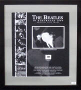 THE BEATLES IN AUSTRALIA 1964 - ORIGINAL FILM FRAME: Display with original 16mm film frame, with enlarged print of image, "Paul Macartney takes the lead vocal at Centennial Hall Adelaide during one of The Beatles first Australian concerts June 1964", wind