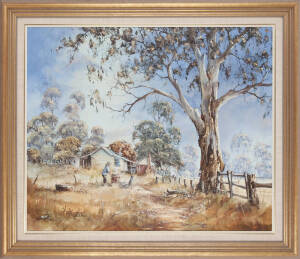 GUTHRIE, Hugh (1934 - , Australia) "The Old Farm", oil on canvas, signed "Hugh Guthrie" and dated "88" lower left, 76 x 92cm.