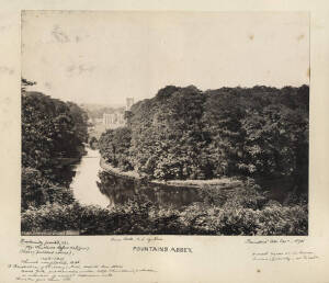 c1881-93 PHOTOGRAPH ALBUM, with 97 photographs, noted York (26), Magdalene College Oxford, Holyrood Palace, Norway (27), Tintern Abbey, Balmoral Castle.