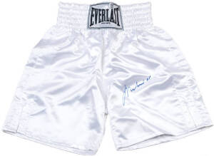 MUHAMMAD ALI, signature on pair of "Everlast" boxing shorts. With CoA.