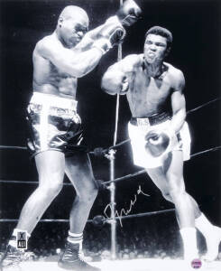 MUHAMMAD ALI, signed photograph from the Muhammad Ali vs Doug Jones fight, March 13th 1963, size 40x51cm.