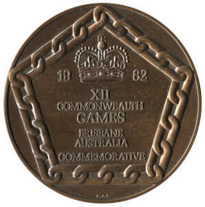 1982 COMMONWEALTH GAMES IN BRISBANE, Participation Medal, 57mm diameter, in original presentation case.