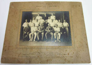 HOWARD SMITH CRICKET CLUB: Team photographs from 1924-25, 1938-39 (signed) & 1946-47; Combined Shipping Cricket Club 1952-53; also photograph of Howard Smith management. Poor/Fair condition.