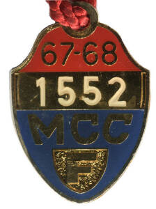 MELBOURNE CRICKET CLUB, membership badges (34), from 1950-51 to l978-79 (incomplete & some duplication).