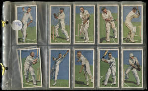 1930-2002 cricket cards, noted Players "Cricketers 1930" [50]; Players "Cricketers 1938" [50] in album; postcard "Australian Cricket Team, England, 1934"; 2002 Weet-Bix/Topps "Cricket Champions" [30] + error card No.5 Bill Brown showing Bill Woodfull. G/V