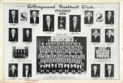 COLLINGWOOD: 1958 Team photograph/photo montage "Collingwood Football Club. Premiers 1958", as awarded to players & officials, framed & glazed, overall 48x33cm.