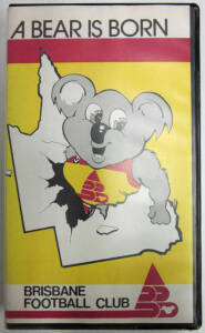 FOOTBALL VIDEOS, collection including scarce launch video "A Bear Is Born - Brisbane Football Club".