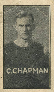 1926 Cain's Sweets "Collingwood and Fitzroy Footballers" - No.1 C.Chapman (Fitzroy). Fair/G. Rare.