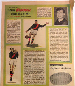 1951 Argus Weekend Magazine "Learn Football from the Stars" [5/14], comprising No.2 (StKilda); No.3 (Carlton), No.4 (Richmond), No.6 (Geelong) & No.7 (Essendon). Fair/VG.