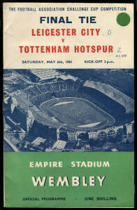 FOOTBALL PROGRAMMES: c1953-68 collection of English football programmes, noted FA Cup Finals (2) - 1961 Leicester City v Tottenham Hotspur; 1967 Queens Park Rangers v West Bromwich Albion; 1968 European Cup Final Benfica v Manchester United; International