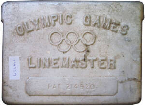 LINE MARKER, showing on lid Olympic rings and "Olympic Games Linemaster". Unusual and scarce.