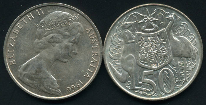 1966 silver 50c.