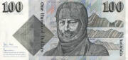 1984 $100: design featuring Sir Douglas Mawson. Johnston/Stone signatures, consecutive pair, ZAL 003893-894. Graded as EF/aUnc. A seldom seen note these days.