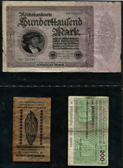 Album of world banknotes from Africa, Asia, Europe, Middle East, South America and USA. All sorts incl. earlier issues and higher denominations. Mixed condition.