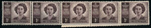 COIL PERFORATIONS; accumulation majority as strips, incl. coil joins plus some blks and a coil perf. sheet of 1948 Princess Elizabeth. With &frac12;d 'Roo, Wmk. & no Wmk, 2d Mauve KGVI, 1d Purple-brown Queen Elizabeth, 2d Purple KGVI, 1951 2d Queen Mother and 19
