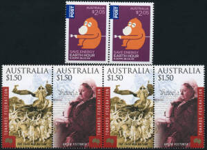 Aust. Post Year Books, 1989, 1998-2000 & 2002; 2000 Sydney Olympics s/sheets album; range of MUH stamps, majority modern incl. blocks, souvenir sheets and booklets: FV $700+.