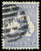 6d Ultramarine, "Retouched 2nd E of PENCE" variety; perfectly centred and cancelled well clear of the variety. SG.9a, Cat.£850.