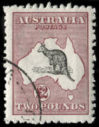 &pound;2 Black & Rose, superb CTO with full gum. Ex PO Presentation set. BW.56w - $4500. [Extremely scarce as by this time most SPECIMEN packs contained the overprinted version of this high value stamp].
