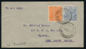 10 Mar.1924 (AAMC.69a) Roebourne - Geraldton cover, flown by WAA and endorsed "By Air Mail". Cat.$450.