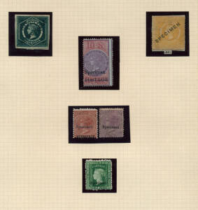 1851-1911 collection on album pages, majority used. With Laureates to Federation incl. Officials, surcharges & revenues to 10/-. Group of Specimen o'pts (9) incl. 10/- mauve & claret plus Reprints (7) incl. 5/- & 10/-, Railways, etc. Some duplication, mix