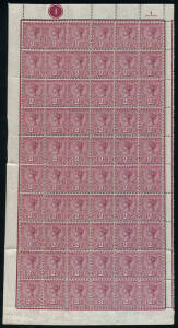 1892 (SG.216-17) Tablets, ½d orange & mauve in 2 blks of 24 plus 2½d purple in a complete L pane of 60 and R pane split into 2 blks and a vert. strip. With Controls. Fine. Cat.£350++.