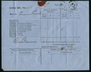 1874 & 1876 Letter bills to Green Ponds from Melton Mowbray & Bothwell, with reference to franked letters and Packets.