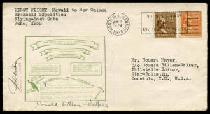 May-June 1938 (AAMC.P131b) Archbold Expedition cover, flown from Honolulu to Hollandia, with HOLLANDIA, VICTORIA HONG KONG & HONOLULU backstamps from the return route. Endorsed "No.9 of 20 covers carried on this flight". Cat.$1000.
