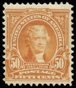 1903 (Scott 310) 50c orange; fresh MLH. Cat.$425.