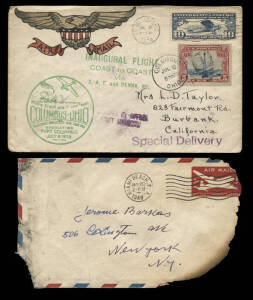 Range, majority 1920's to 1940 with internal 1st flights (70+) and commemorative covers (105+) including air meets & races, airport dedications & openings, Air Mail Week, Anniversary flights etc. Noted 1942 & 1948 crash covers and 19 Dec.1933 Lindbergh 'W