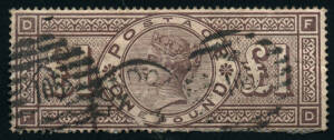 Australia, Great Britain & USA accumulation in 5 stockbooks. Noted GB &pound;1 brown-lilac Queen Victoria Used (faults).