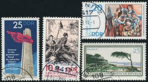 Mixed array of world stamps, mainly Germany. With stamps in envelopes or on exchange sheets, used on piece and as P.O. products. Bundles of FDC's, postal stationery and commercial covers incl. registered. Noticed DDR MUH in envelopes and a small box of bo