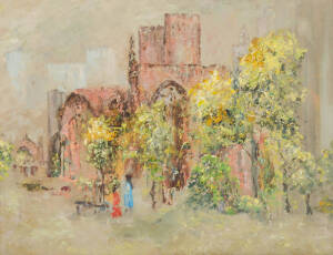 FRANCES CULPEPPER, Cathedral, oil on board, 34.5 x 44.5 cm