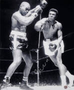 MUHAMMAD ALI, signed photograph from the Muhammad Ali vs Doug Jones fight, March 13th 1963, size 40x51cm. With 'Online Authentics' No.9667.