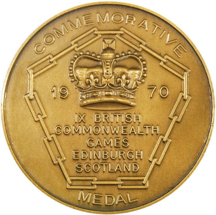 1970 COMMONWEALTH GAMES IN EDINBURGH, Participation Medal, 57mm diameter, fine condition, in original presentation box.
