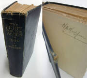 "The Fight For The Ashes in 1930" by P.F.Warner [London, 1930], signed inside by Bill Woodfull. Poor/Fair condition.