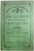 "John Lillywhite's Cricketers' Companion, For 1868" [London, 1868], original green paper wrappers. Good condition.