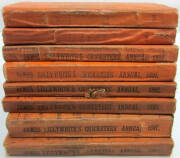 "James Lillywhite's Cricketers' Annual" for 1885, 1887, 1889, 1891, 1892, 1893, 1897 & 1900. A good run with orange covers, though only the 1892, 1893 & 1900 issues have original photographs. Poor/Good condition.